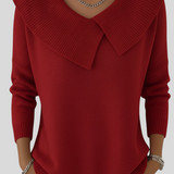 Lucille – Varm Strikket Trøje Med Blød Krave