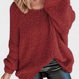 Katrine™ | Let striktrøje med rund hals