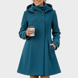 Lenka™ | Elegant frakke med hætte