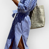 Luna | Stribet skjortekjole