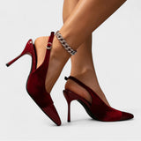 Solveig | Samt Stiletto