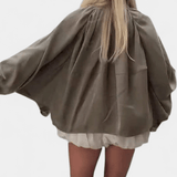 Thilde | Puffjakke olivengrøn