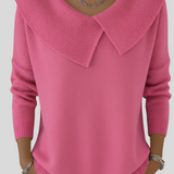 Lucille – Varm Strikket Trøje Med Blød Krave