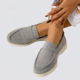 Dame loafers i ruskind