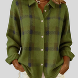 Giulia – Chic Cardigan med Ternet Mønster, Blød og Moderne