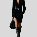 Mirna – Midi-kjole I Ruskind