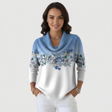 Anežka | Svetr s květinovým vzorem og měkkým výstřihem