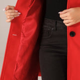 Helena – Damevinterfrakke Med Én Knap 